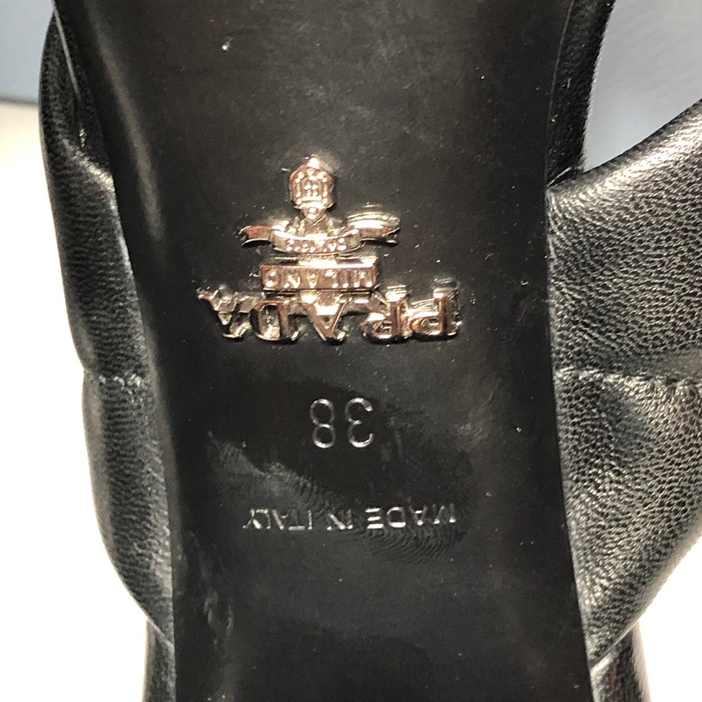New Authentic Prada Black Leather Mules for Women Size 38! - Picture 9 of 12